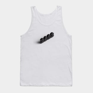 2023 3D Isometric inflated text black Tank Top